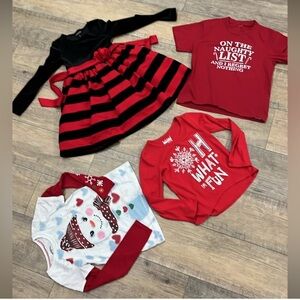 Girls  Christmas Design Clothing Bundle in Girls Size 6/8 Assorted Brands